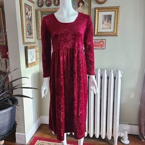 Authentic Vintage Red Velvet Dress